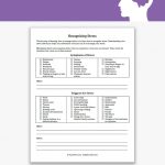 Recognizing Stress Worksheet